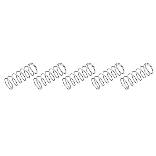 METALLIXITY Compression Springs (1x16mm OD,40mm Free Length) 5Pcs, 304 Stainless Steel Extension Spring - for Shop Home Repairs, DIY Projects, Silver Tone - Image 1
