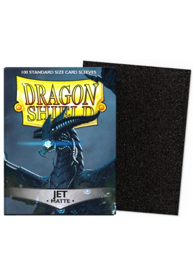 دراجون شيلد Arcane Tinmen ART11024 Sleeves: Dragon Shield Matte Jet (100) Standard Size 100pk-Jet, Black - Image 2