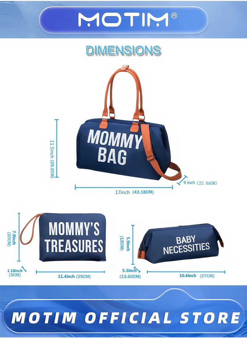 Motim - Diaper Bag Tote with 2 Organizer Pouches Mommy Bag for Hospital Baby Hospital Bag Large Capacity Waterproof Baby Bag for Labor and Delivery with Pouches and Straps - Image 1