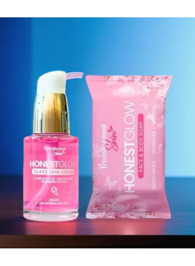 الجلد المتحول مصل البشرة الزجاجي من أونيست جلو 30 مل مع صابون زجاجي مجاني للبشرة 80 جرام - Image 2