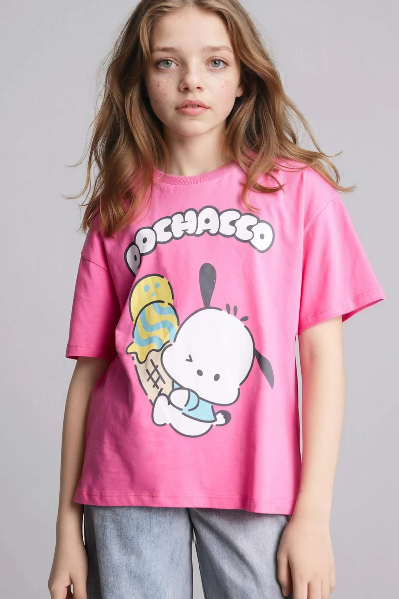 DeFacto Girl Oversize Fit Short Sleeve T-Shirt