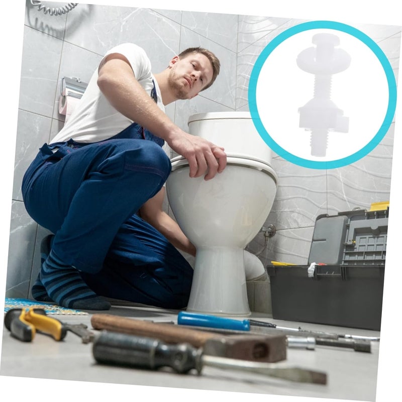 4pcs Toilet Seat Fixing Screws Washers Toilet Lid Bolts for Easy Installation and Replacement - Image 4