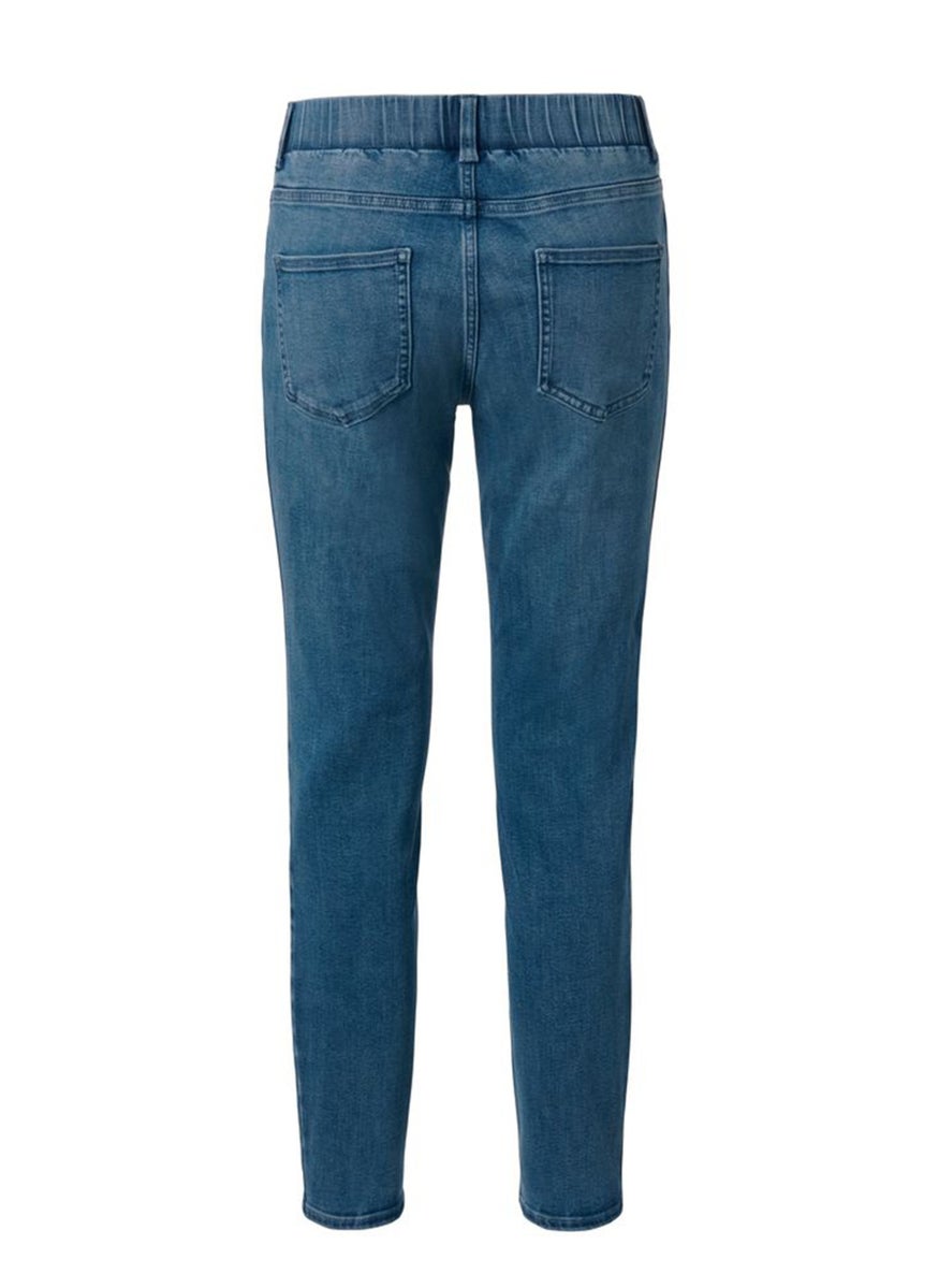 Tchibo Women Skinny Fit Mid Rise Stretchable Jeans, Mid Wash Blue  - Image 3