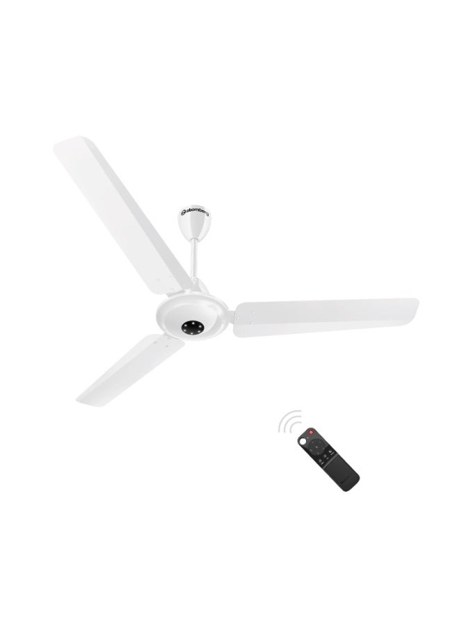 atomberg Efficio Alpha 1200mm BLDC Ceiling Fan with Remote Control | BEE 5 star Rated Energy Efficient Ceiling Fan | High Air Delivery with LED Indicators | 2 Year Warranty (Gloss White) - Image 1