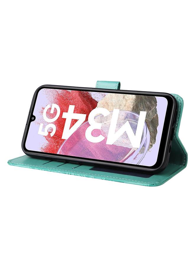 اس-توب جراب لهاتف Samsung Galaxy M34 5G، جراب جلدي منقوش بزهرة عباد الشمس - Image 5