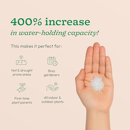 Ugaoo Water Storing Crystals for Plants, Self-Watering Granules, Hydrogel for Plants, Water Retaining Super Absorbent Polymer for Soil Mixing & Hydroponics Gardening (250 gm) - Image 3