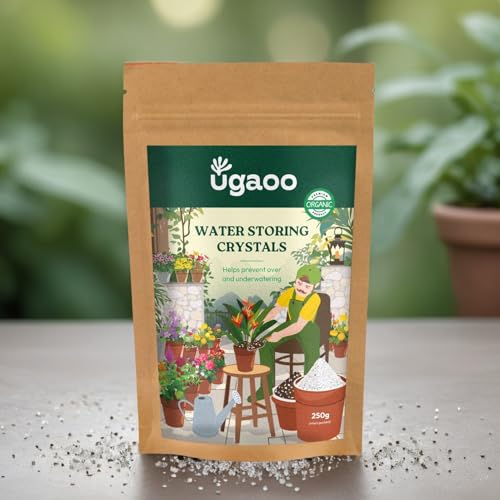 Ugaoo Water Storing Crystals for Plants, Self-Watering Granules, Hydrogel for Plants, Water Retaining Super Absorbent Polymer for Soil Mixing & Hydroponics Gardening (250 gm) - Image 1