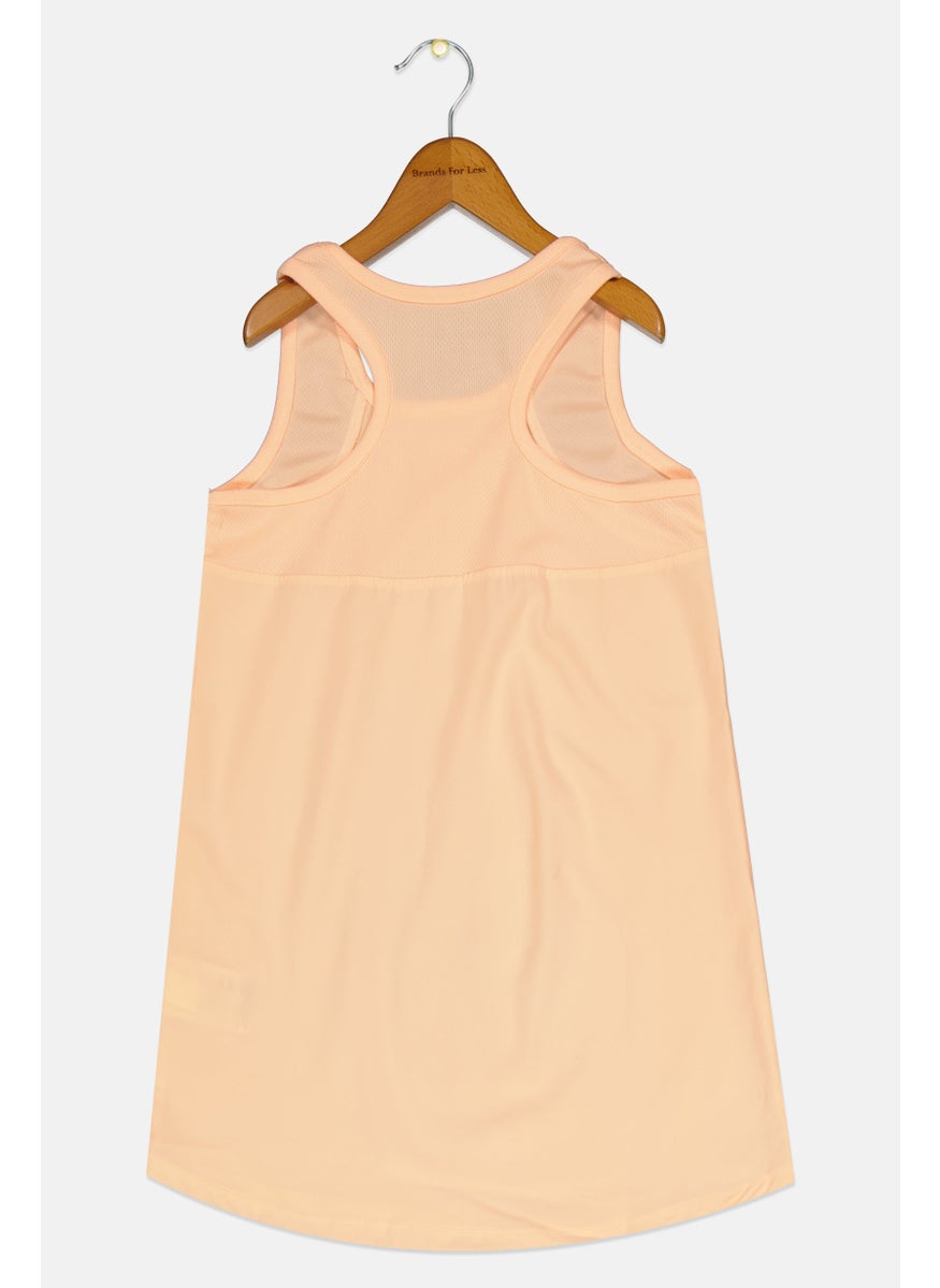 Reebok Kids Girl Brand Logo Sleeveless Tank Top, Peach  - Image 2