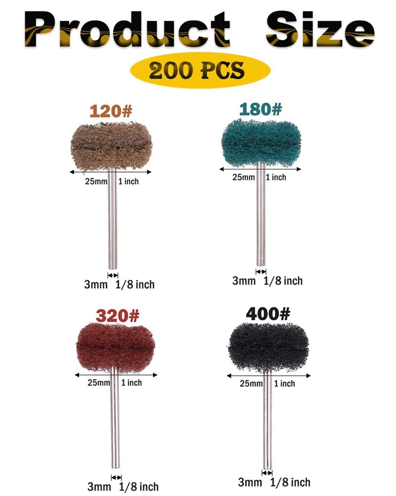 Rocaris 80Pcs 1" (25mm) Abrasive Wheel Buffing Polishing Wheel Set for Rotary Tool… - Image 2