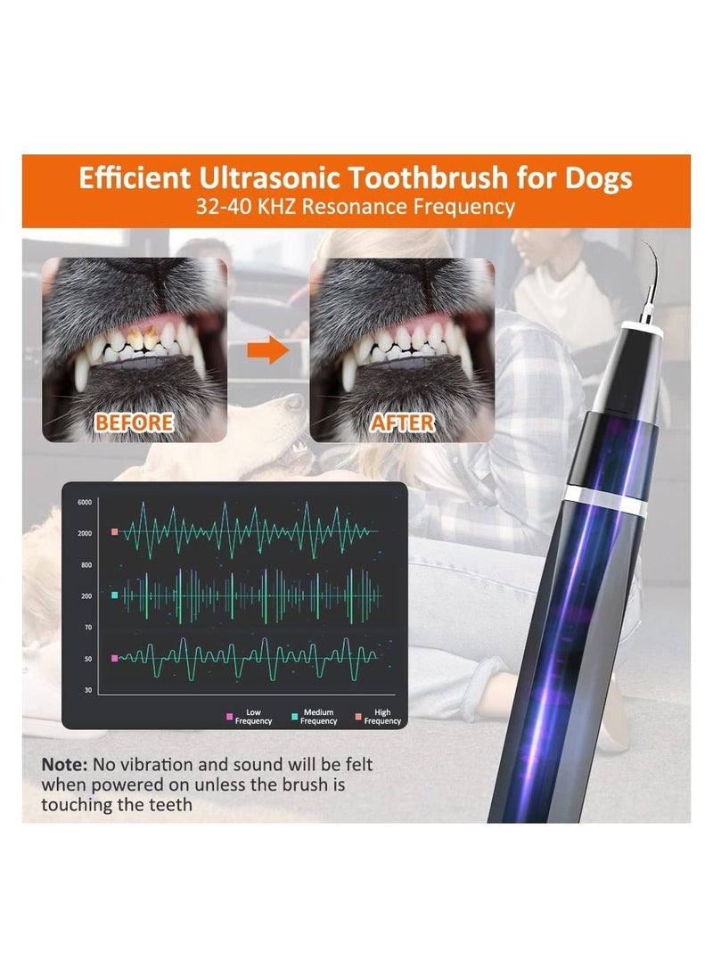 Generic - Ultrasonic Tooth Scaler for Dogs with 5 Modes & LED Lamp, Dog Toothbrush to Remove Stains Calculus, Dog Tooth Brushing kit for Plaque and Tartar Remover, IPX8 Waterproof Dog Teeth Cleaning kit - Image 1