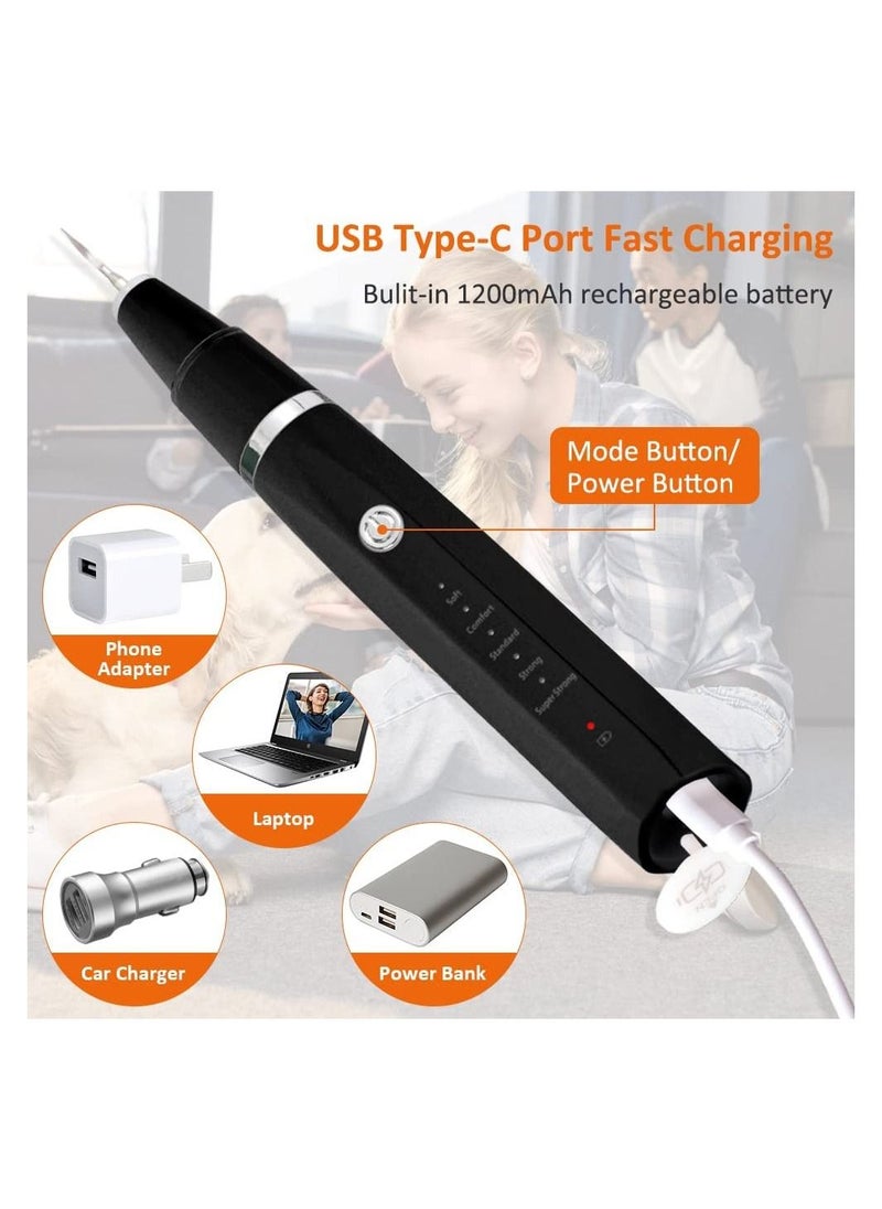 Generic - Ultrasonic Tooth Scaler for Dogs with 5 Modes & LED Lamp, Dog Toothbrush to Remove Stains Calculus, Dog Tooth Brushing kit for Plaque and Tartar Remover, IPX8 Waterproof Dog Teeth Cleaning kit - Image 1