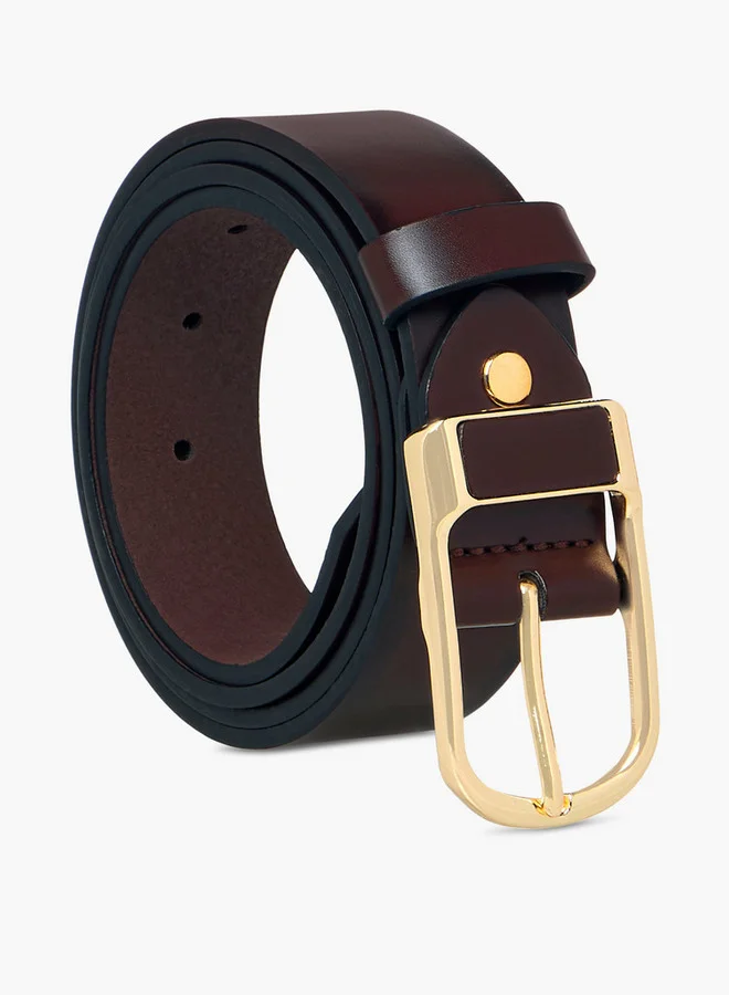 Solid Belt with Pin Buckle Closure