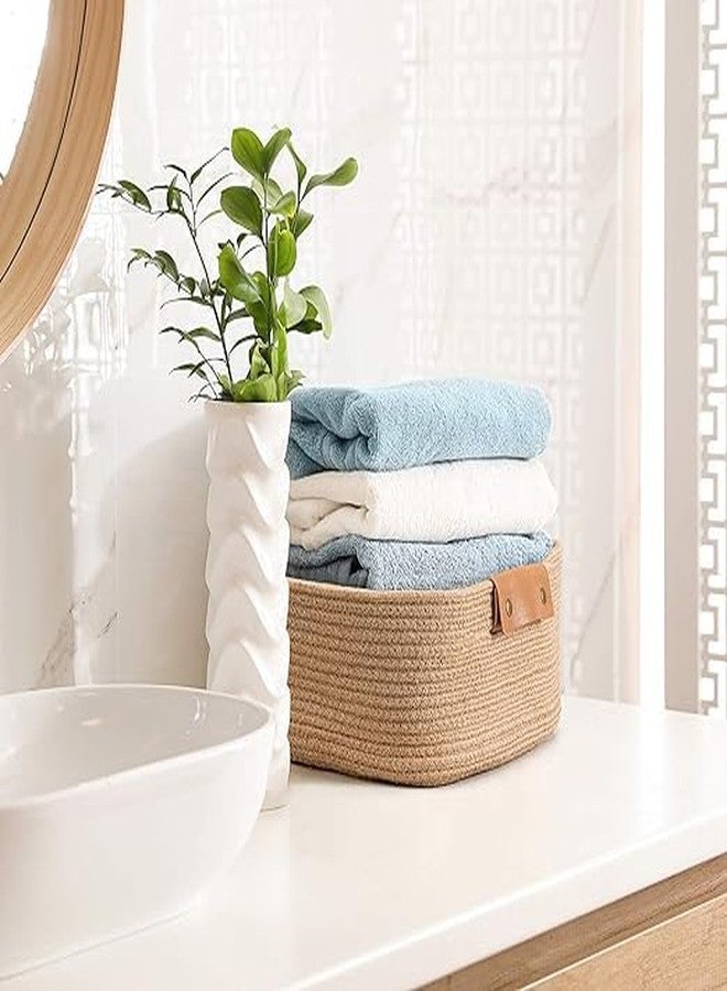 Nefity Decorative Cotton Rope Storage Basket with Lid, Animal Design, Beige and Red, Handwoven Organiser Box for Home (Beige organise) - Image 2