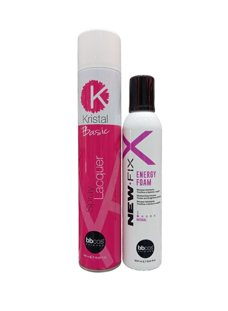 Italian Hairspray 500ml With Foam 300ml