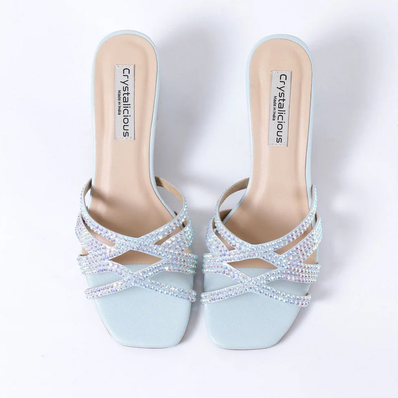 Crystalicious Asin 2.0 Hand-Crafted Women Rhinestones Heels Comfortable Soft All-Day Wear For For Parties Weddings - Image 1