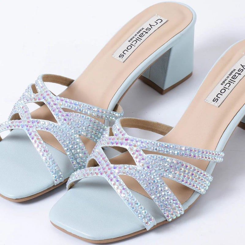 Crystalicious Asin 2.0 Hand-Crafted Women Rhinestones Heels Comfortable Soft All-Day Wear For For Parties Weddings - Image 3
