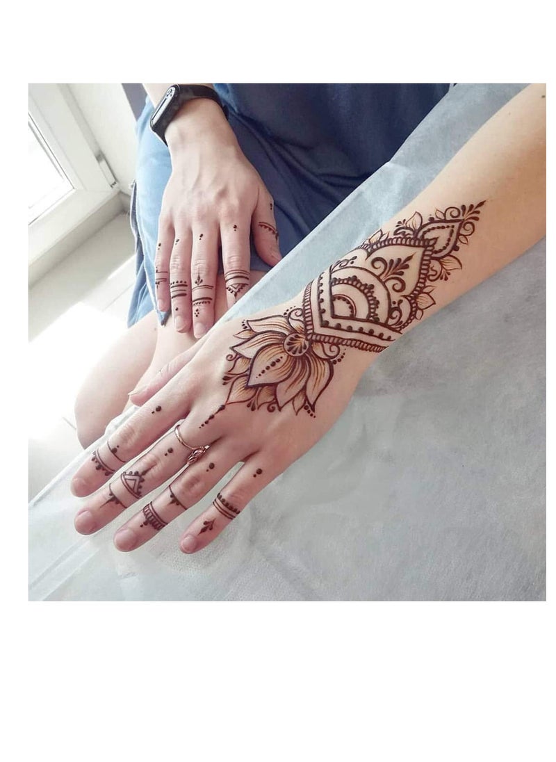 Excefore - Tattoo Templates, Henna Tattoo Stencils, 12 Sheet Hand Temporary Tattoo Stickers, Self-Adhesive Reusable, Temporary Tattoos for Kids&Adults Body Art Template, Painting Stencils - Image 1