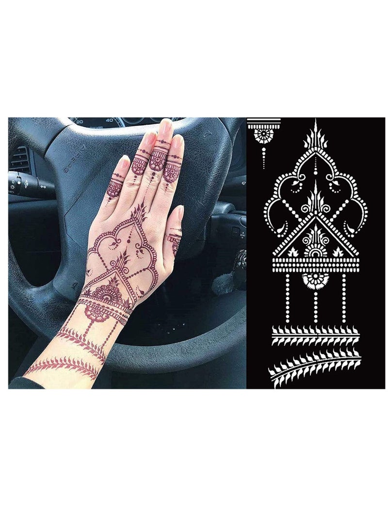 Excefore - Tattoo Templates, Henna Tattoo Stencils, 12 Sheet Hand Temporary Tattoo Stickers, Self-Adhesive Reusable, Temporary Tattoos for Kids&Adults Body Art Template, Painting Stencils - Image 1