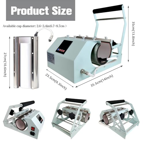 BetterSub Tumbler Mug Heat Press Machine 30 OZ 20 OZ 16 OZ Sublimation Straight Skinny Tumbler Mug Sublimation Print 11 OZ 15 OZ Sublimation Mug Heat Transfer Teal - Image 3