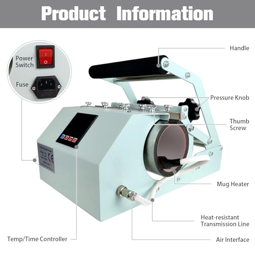 BetterSub Tumbler Mug Heat Press Machine 30 OZ 20 OZ 16 OZ Sublimation Straight Skinny Tumbler Mug Sublimation Print 11 OZ 15 OZ Sublimation Mug Heat Transfer Teal - Image 4