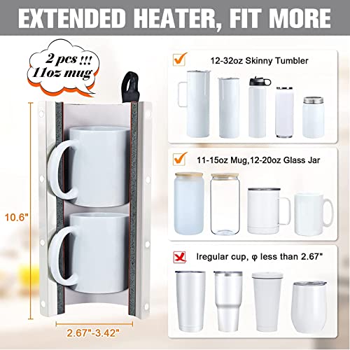 BetterSub Tumbler Mug Heat Press Machine 30 OZ 20 OZ 16 OZ Sublimation Straight Skinny Tumbler Mug Sublimation Print 11 OZ 15 OZ Sublimation Mug Heat Transfer Teal - Image 5