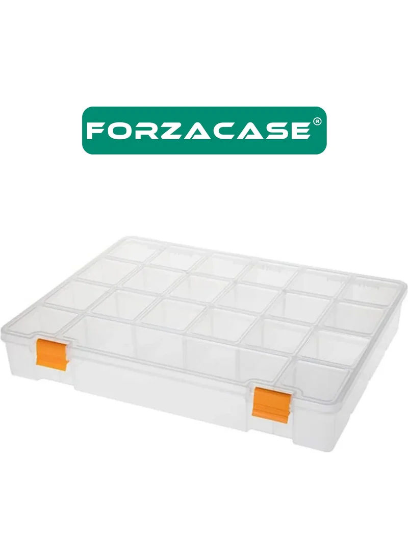 Forzacase 21 Compartment Fishing Jewelry Accessory Box Organizer with Lid - FC274