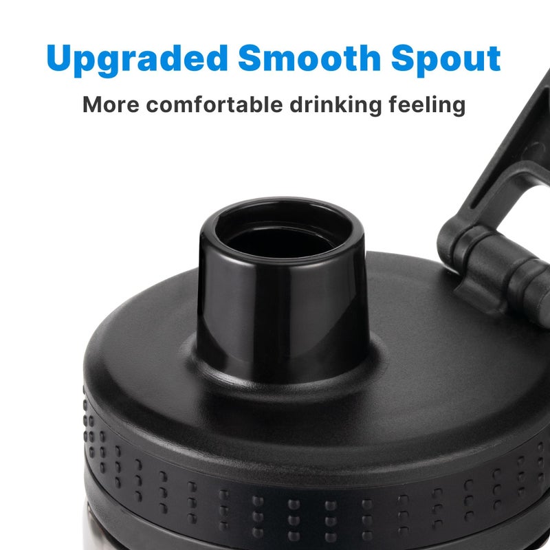 Bluwing Replacement Lid Fits for Hydro Flask 12-64oz Wide Mouth Water Bottles, Spout Lid for Hydroflask, Thermoflask, koodee, Iron Flask Wide Mouth Bottle, BPA Free - Image 2