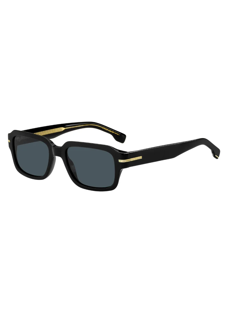 BOSS Men's UV Protection Sunglasses Boss 1596/S Black 37 - Lens Size: 53 Mm