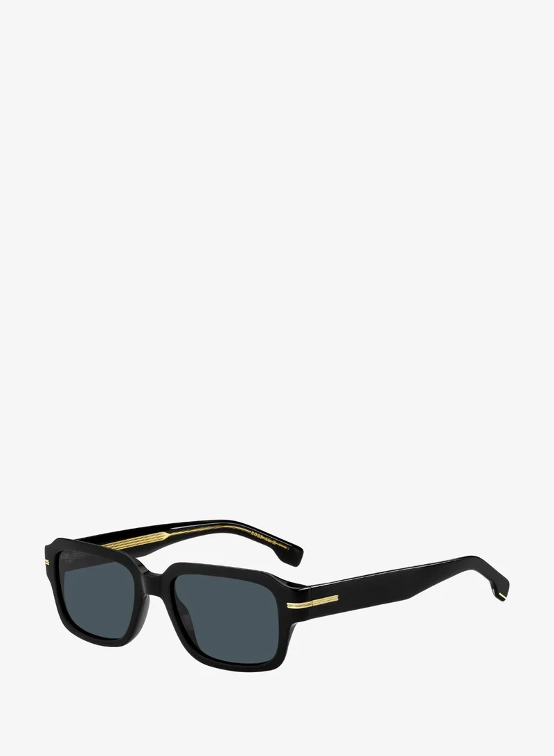 BOSS Men's UV Protection Sunglasses Boss 1596/S Black 37 - Lens Size: 53 Mm