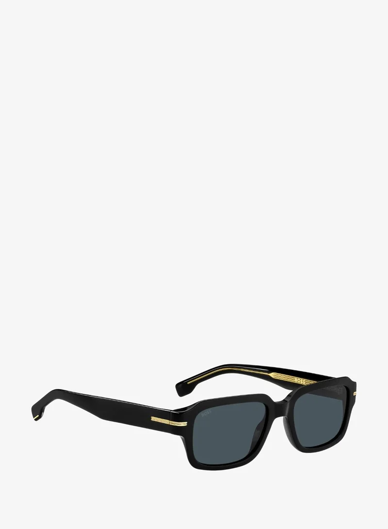 BOSS Men's UV Protection Sunglasses Boss 1596/S Black 37 - Lens Size: 53 Mm