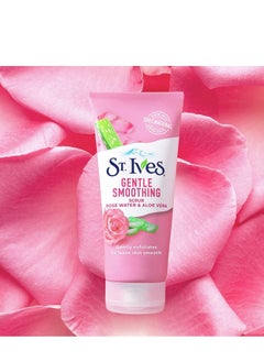 STIVES St. Ives Gentle Smoothing Face Scrub Our Gentlest Scrub Yet Rose Water and Aloe Vera Made with 100 percent Natural Exfoliants, Paraben Free, Oil-Free, Dermatologist Tested 170 g  - Image 2