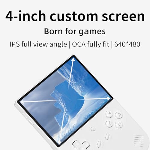 Voacle RG40XX V Retro Handheld Game Console , RG40XXV Game Console 4.0 Inch IPS Screen Linux System Built-in 64G TF Card 5017 Games Support TV Output 5G WiFi Bluetooth 4.2(White) - Image 4