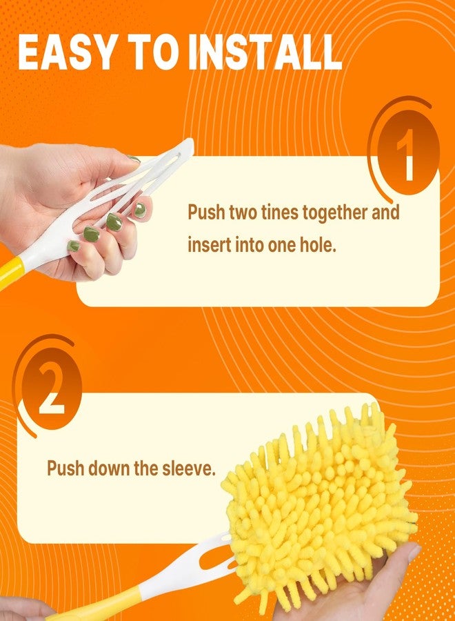 BEVAUEG Reusable Duster Refill Compatible with Swiffer Hand Duster, 360 Heavy Duty Duster Refills, Microfiber Washable Dusters Refills for Swiffer Duster Extended Handle, 4 Pack (Handle is Not Included) - Image 4