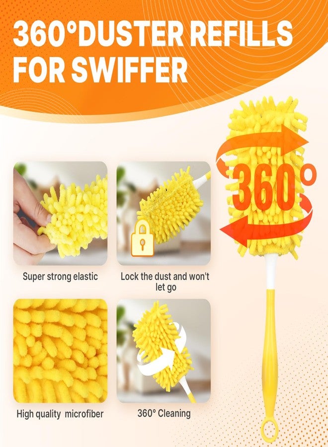 BEVAUEG Reusable Duster Refill Compatible with Swiffer Hand Duster, 360 Heavy Duty Duster Refills, Microfiber Washable Dusters Refills for Swiffer Duster Extended Handle, 4 Pack (Handle is Not Included) - Image 3