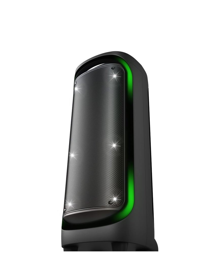 DIVAKI - Extra Bass Portable Speaker 1600W, 2 Wireless Microphone Built In Rechargeable Battery, Bluetooth DT-R1600B - Image 1