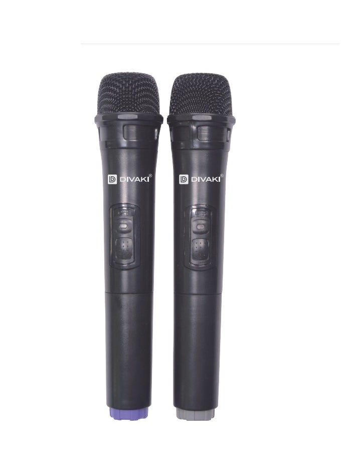 DIVAKI - Extra Bass Portable Speaker 1600W, 2 Wireless Microphone Built In Rechargeable Battery, Bluetooth DT-R1600B - Image 1