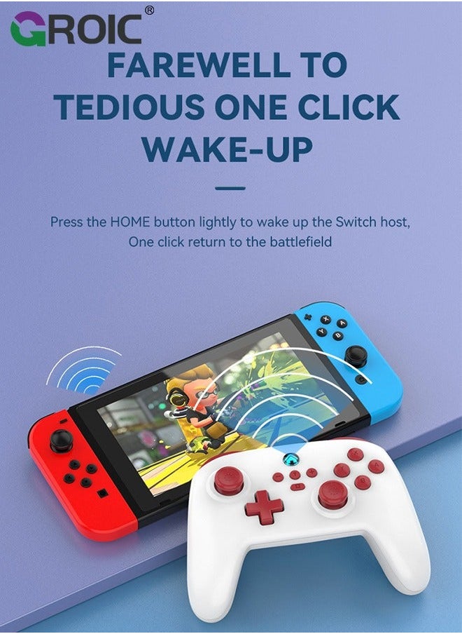 GROIC Switch Controllers Compatible Switch/Lite/OLED with 6-axis Motion Control and Rumble Vibration,Turbo, ALPS Joysticks, Wireless Controller Hall Effect Sensing Joystick  - Image 3
