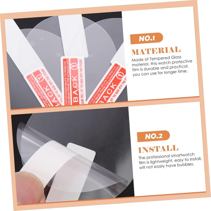 DOITOOL 80pcs Watch Screen Film -Fingerprint Cover Compatible Watch Easy Installation High-Definition Transparent Protector Bubble - Image 5