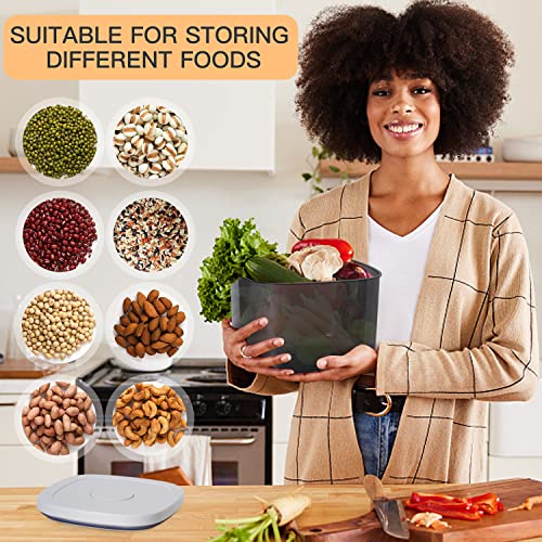 LivLab 25 lbs Rice Dispenser,10.5 Qt/10 L/22-25 lbs Rice Container Storage with Measuring Cup & Brush Food Cereal Container Bins Household for Kitchen Pantry Organization (AY-10KG-GREY) - Image 5