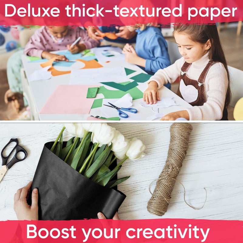 Paclord 36" x 1200" USA Made Black Kraft Paper Roll, 45 lbs Thickness, American Quality Paper for School, Crafts, Art, Bulletin Board - Odorless, Non-Toxic, Safe for Kids - Image 5