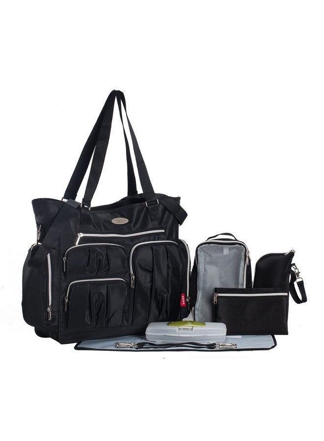 SoHo Designs SoHo Time Square Diaper Bag Tote 9Pc, Black - Image 2