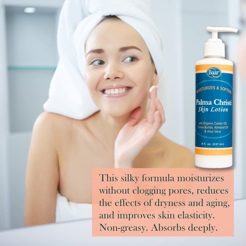 Baar Palma Christi Skin Lotion - Castor Oil, Cocoa Butter, & Aloe Vera, 8 fl. oz. - Image 4