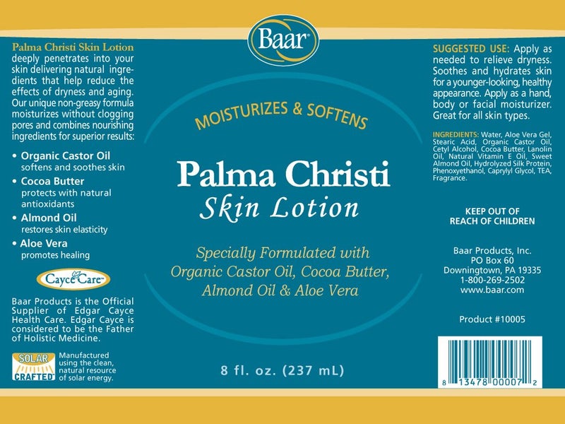 Baar Palma Christi Skin Lotion - Castor Oil, Cocoa Butter, & Aloe Vera, 8 fl. oz. - Image 5