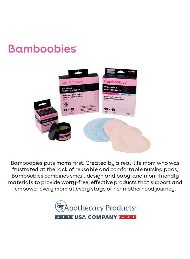 Bamboobies Women’s Nursing Pads, Reusable and Washable, Pink Regular and Blue Overnight, Variety Pack, Leak-Proof Pads for Breastfeeding, 2 Pairs - Image 3