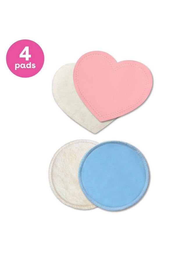 Bamboobies Women’s Nursing Pads, Reusable and Washable, Pink Regular and Blue Overnight, Variety Pack, Leak-Proof Pads for Breastfeeding, 2 Pairs - Image 2