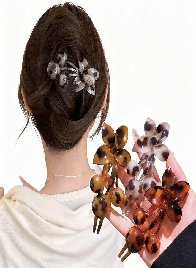 Melodio 3PCS Leopard Print Cherry Alligator Hair Clips for Women, Korean Fashion Duckbill Barrettes, Elegant Non-Slip Hair Accessories for Updos, Ponytails - Image 1
