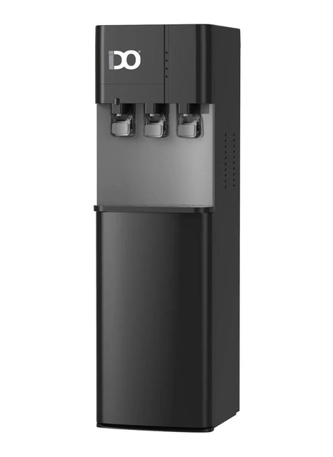 IDo Dispenser, 3 Tap Top Loading Water Cooler with Refrigerator (Cold_Light_Hot) Black, Energy Saving - Child Lock Included WD201FC-BK
