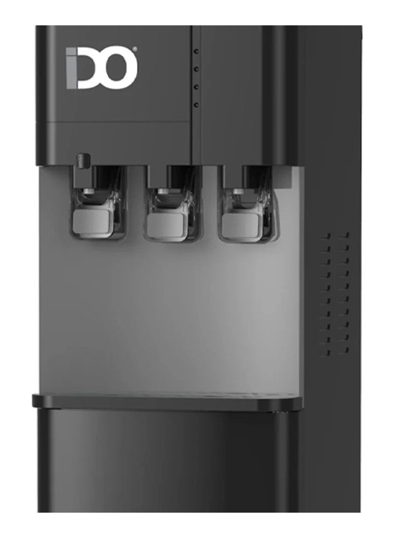IDO - IDo Dispenser, 3 Tap Top Loading Water Cooler with Refrigerator (Cold_Light_Hot) Black, Energy Saving - Child Lock Included WD201FC-BK - Image 1