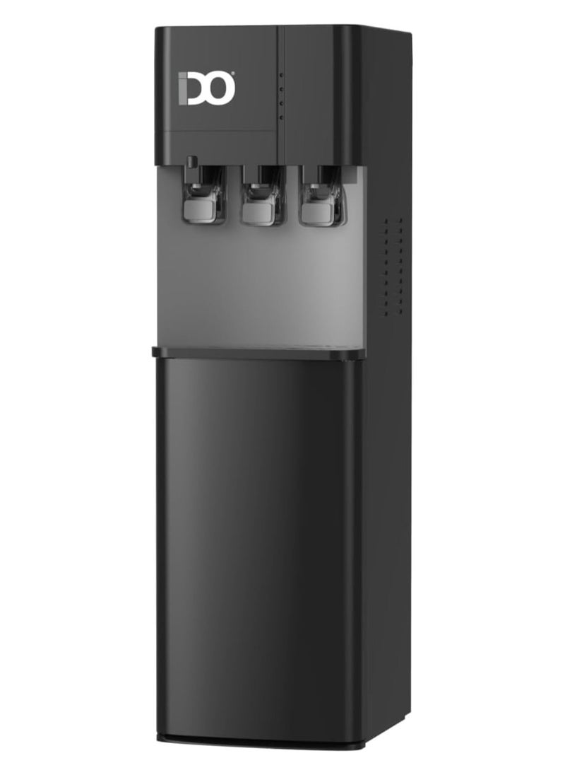 IDO - IDo Dispenser, 3 Tap Top Loading Water Cooler with Refrigerator (Cold_Light_Hot) Black, Energy Saving - Child Lock Included WD201FC-BK - Image 1