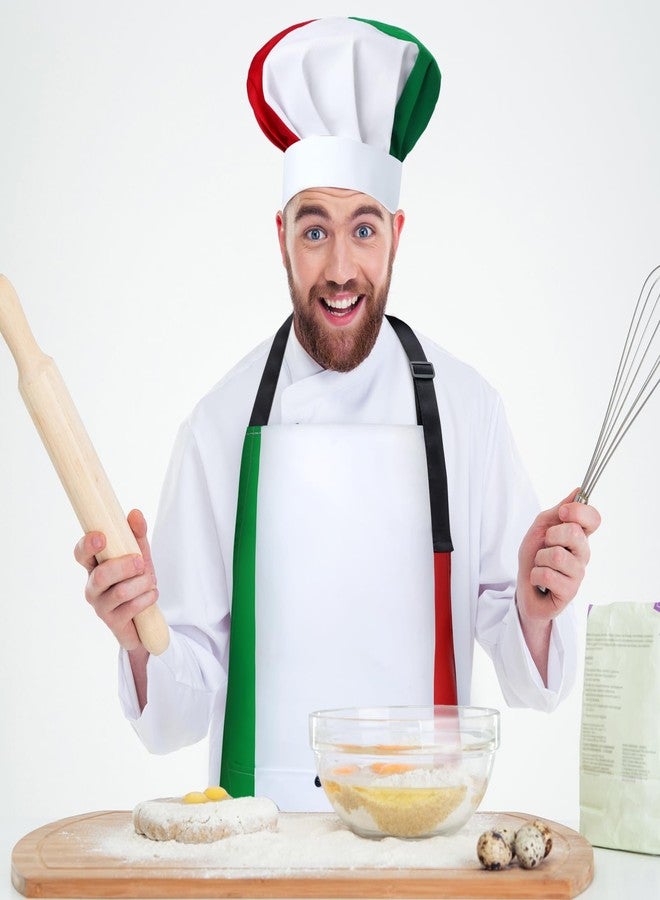 Toulite مجموعة أزياء الطهاة من توليت، 4 قطع، بتصميم إيطالي، تتضمن قبعة ومئزر طاهٍ، مناسبة للرجال والنساء، مع دعائم لجلسات التصوير، ولوازم الحفلات. - Image 5